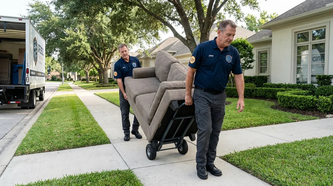 Local residential moving crew loading furniture in Cottonwood, AZ